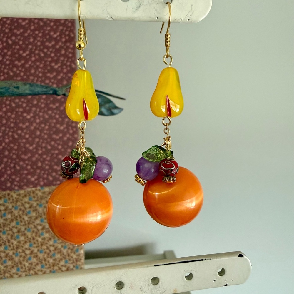 Fruit Salad Dangles With Cloisonné